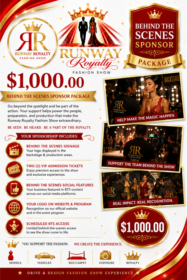 BEHIND THE SCENES SPONSOR PACKAGE