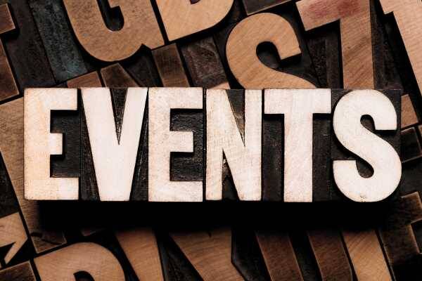 Bild: Schriftzug Events