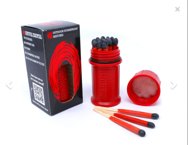 Waterproof Matches With Case - 20 Count
