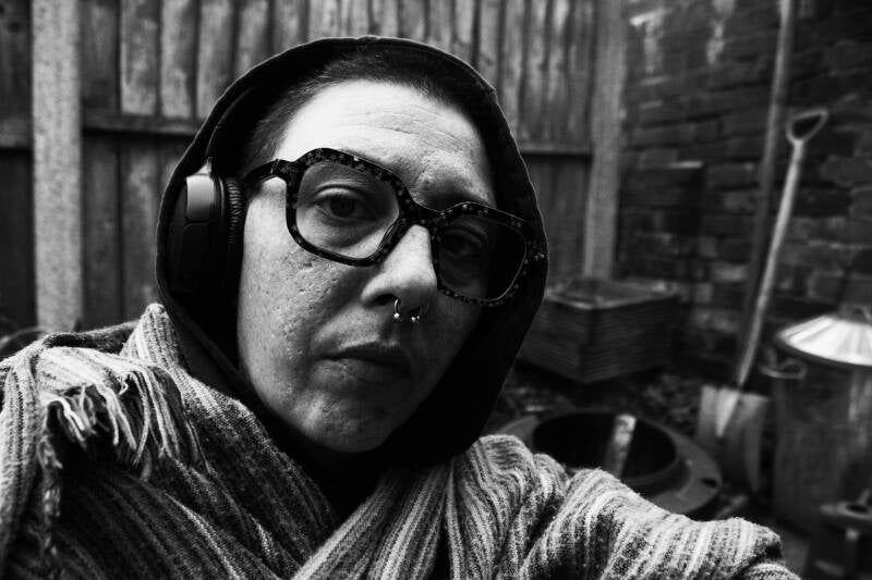 Self portrait with headphones 