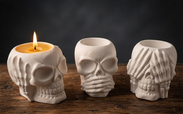 La Trilogie Macabre – Bougies en cire d'abeille (Édition Halloween)