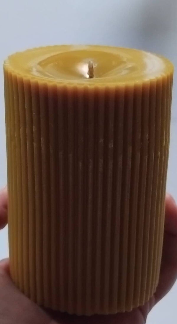 Bougie Artisanale "Colonne d'Ambre"