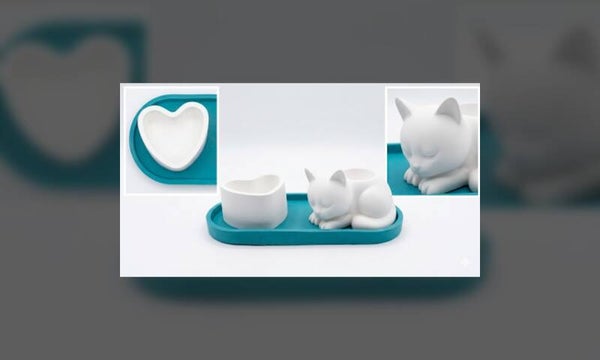 Coffret chat et son petit cœur