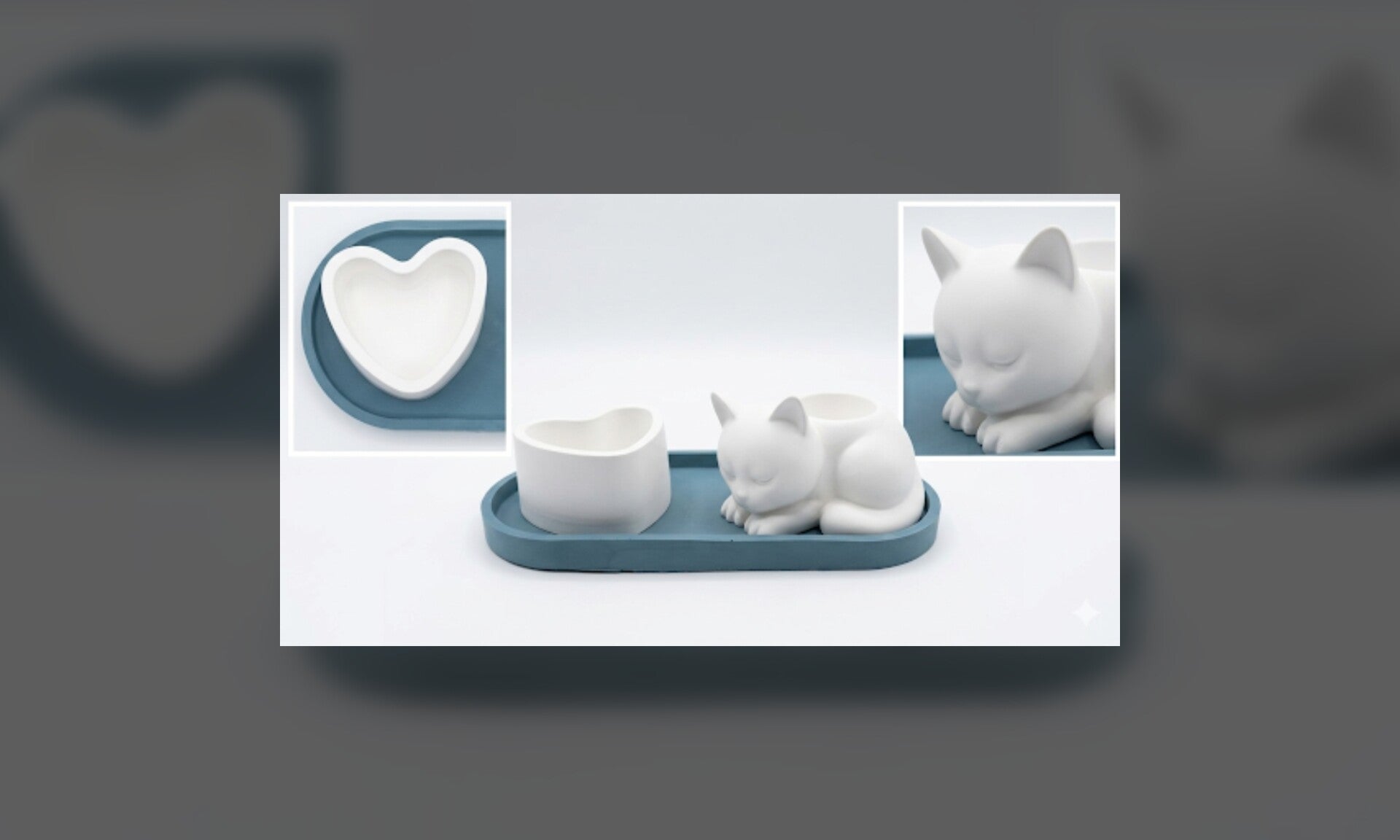Coffret chat et son jolie cœur
