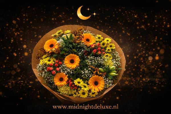 Midnightdeluxe boeket groot geel