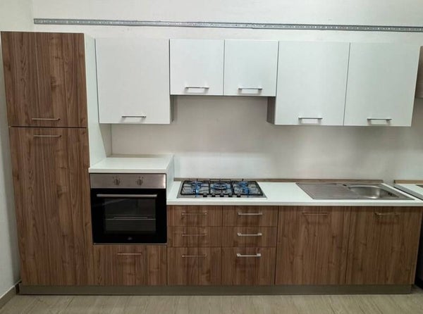 CUCINA MODERNA ROVERE / BIANCO OPACO