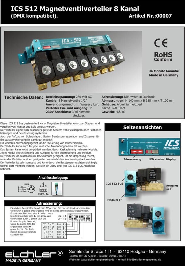 ICS 512 Magnetventil 8-Kanal