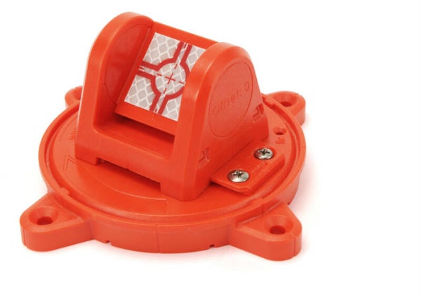 RS193r, Kunststof adapter draai- en kantelbaar, rood.