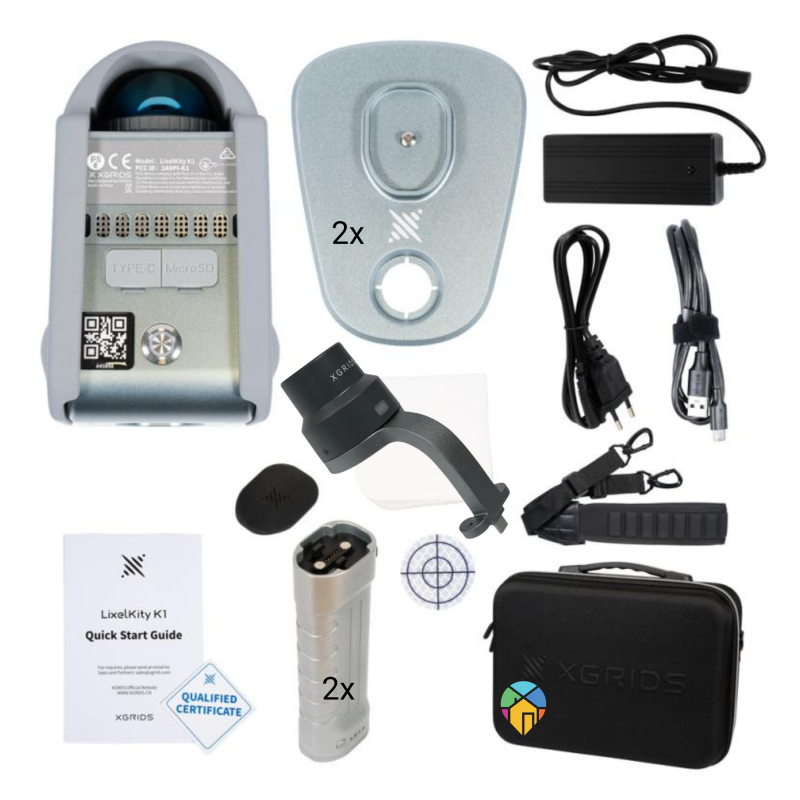 XGRIDS - Lixel K1 + RTK module + 2x batt. + plate