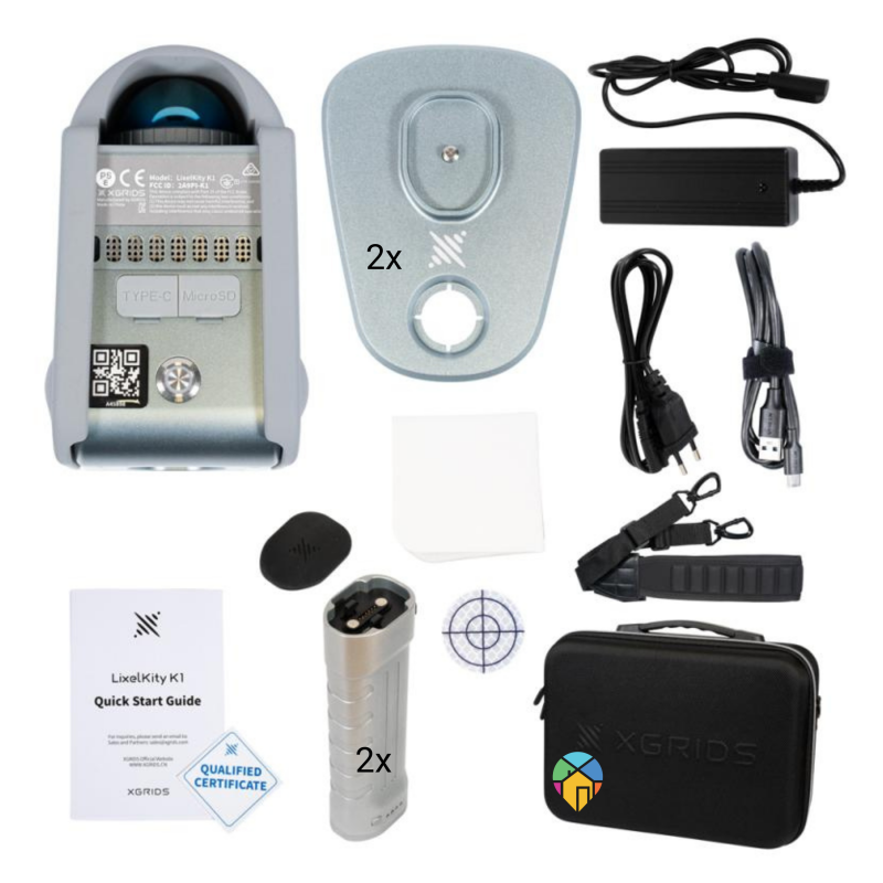 XGRIDS - Lixel K1 Standaardpackage + 2x batt. + plate