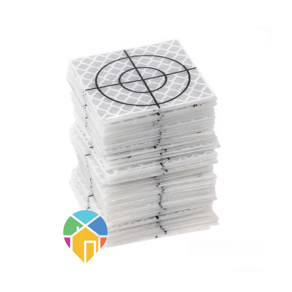 Meetstickers WIT 50x50mm