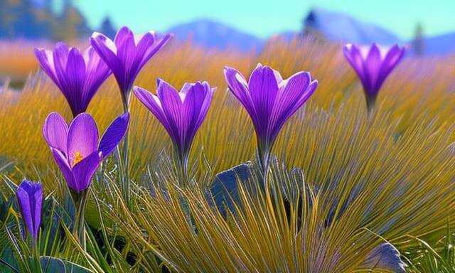 Crocuses, spring begins