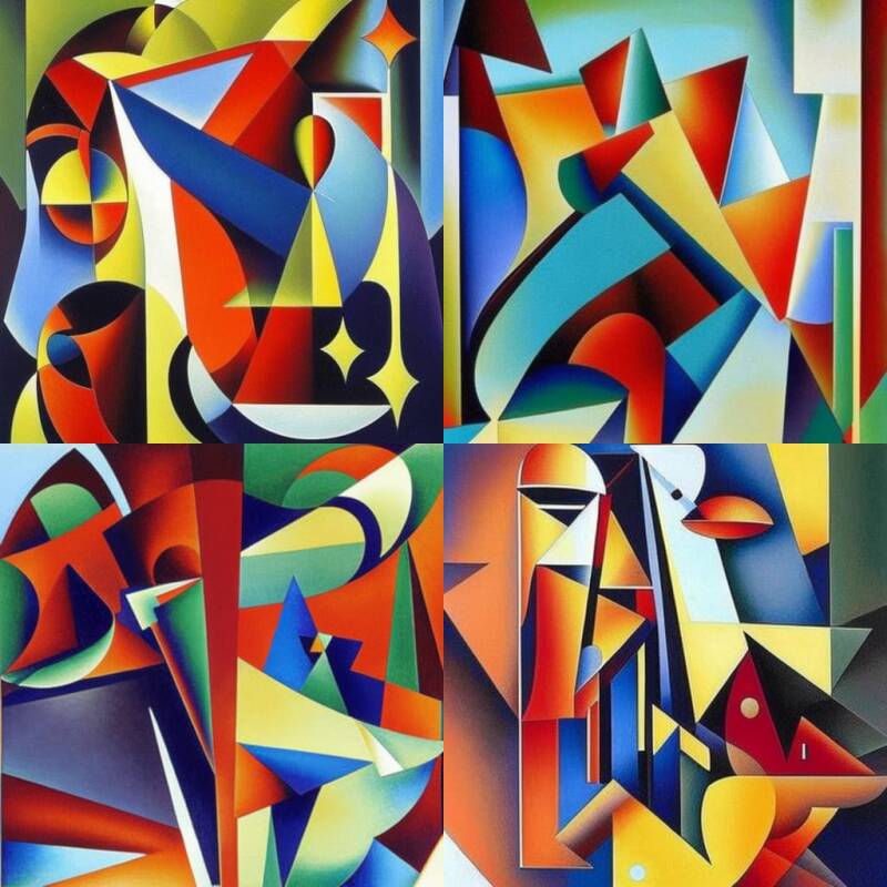 4 variants of Cubist displayed Harmanna