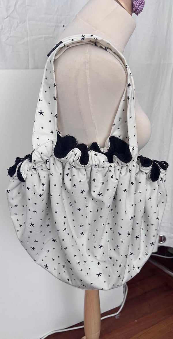 Witte 2-in-1 Zwemtas - Omkleedmat met kleine sterretjes