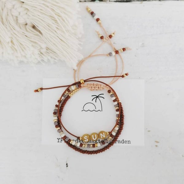 summer setje in bruin tinten