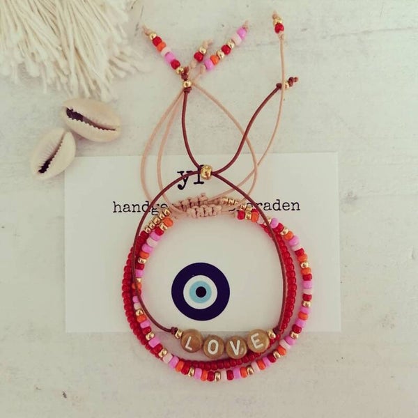 Summer setje in roze-rood tinten