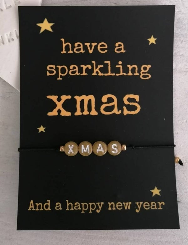 Kerstkaart met armbandje
