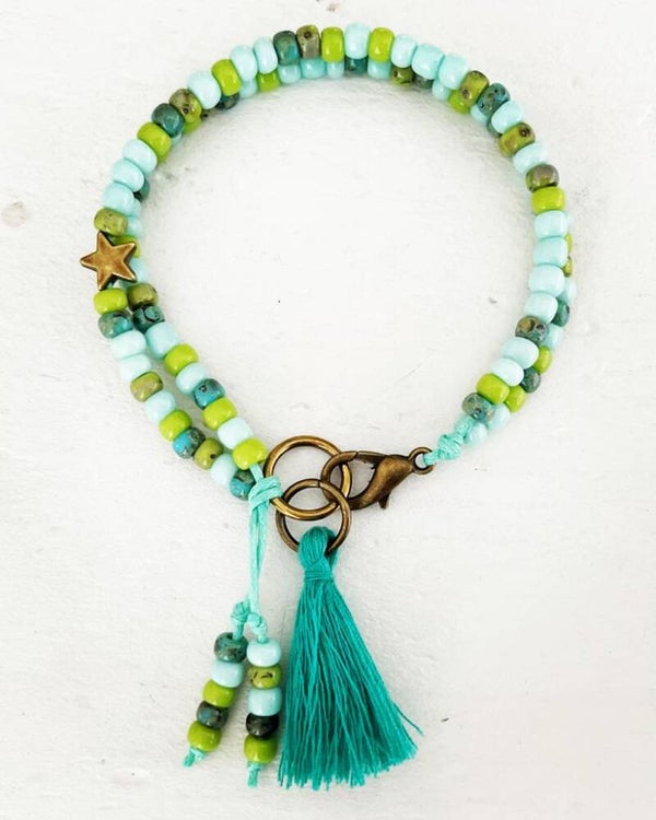 Armband groen tinten