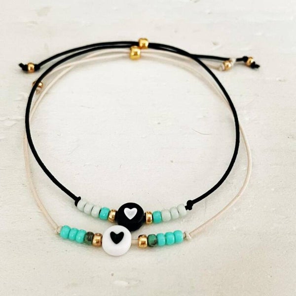 Elastisch enkelbandje hartje