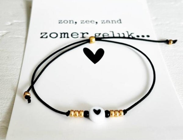 Elastisch enkelbandje hartje