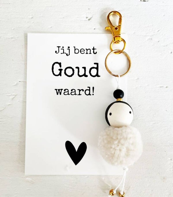 Sleutelhanger met gelukspoppetje