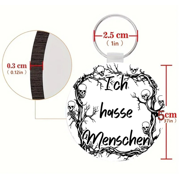 Schlüsselanhänger Ich hasse Menschen