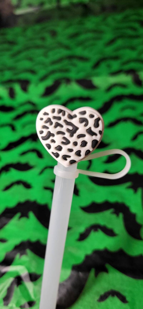 Strohhalm Verschluss Leopard Herz 40oz