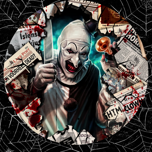 Untersetzer Glas böser Clown