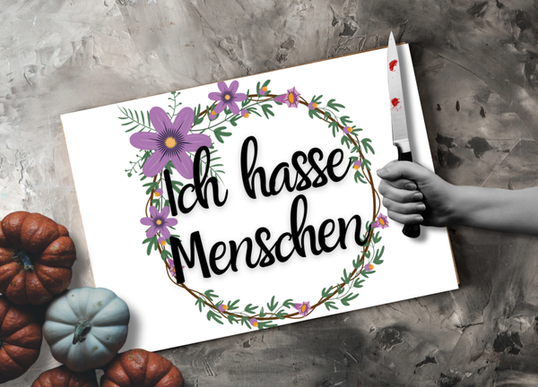 Schneidebrett Ich hasse Menschen