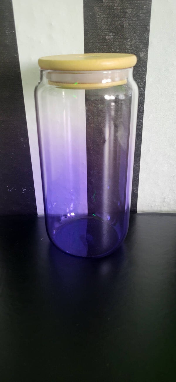 Glas Übergang Lila / Transparent