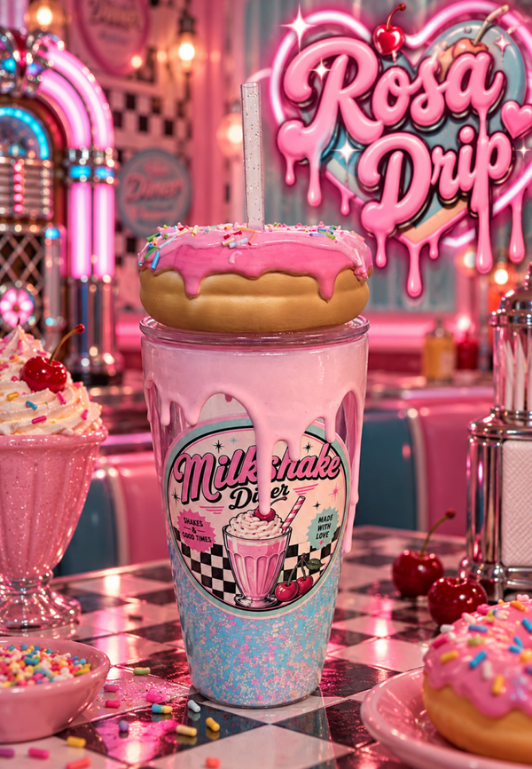 Donut Diner rosa Drip