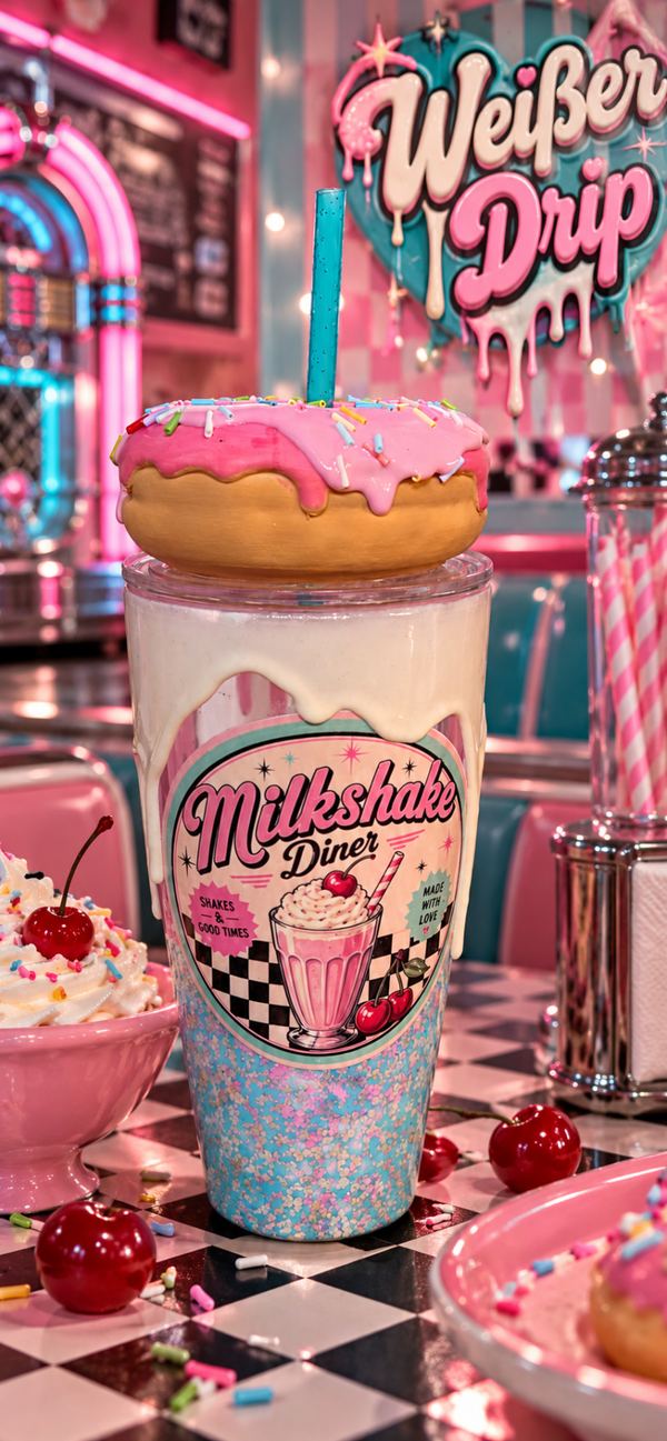 Donut Diner weißer Drip
