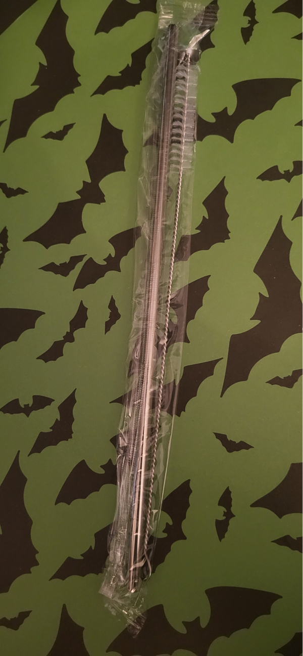 Metall Strohhalm mit Reinigungsbürste