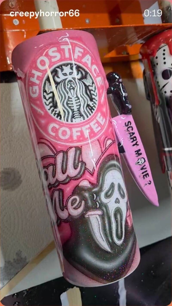 Pink Glitzer Ghostie  Laura
