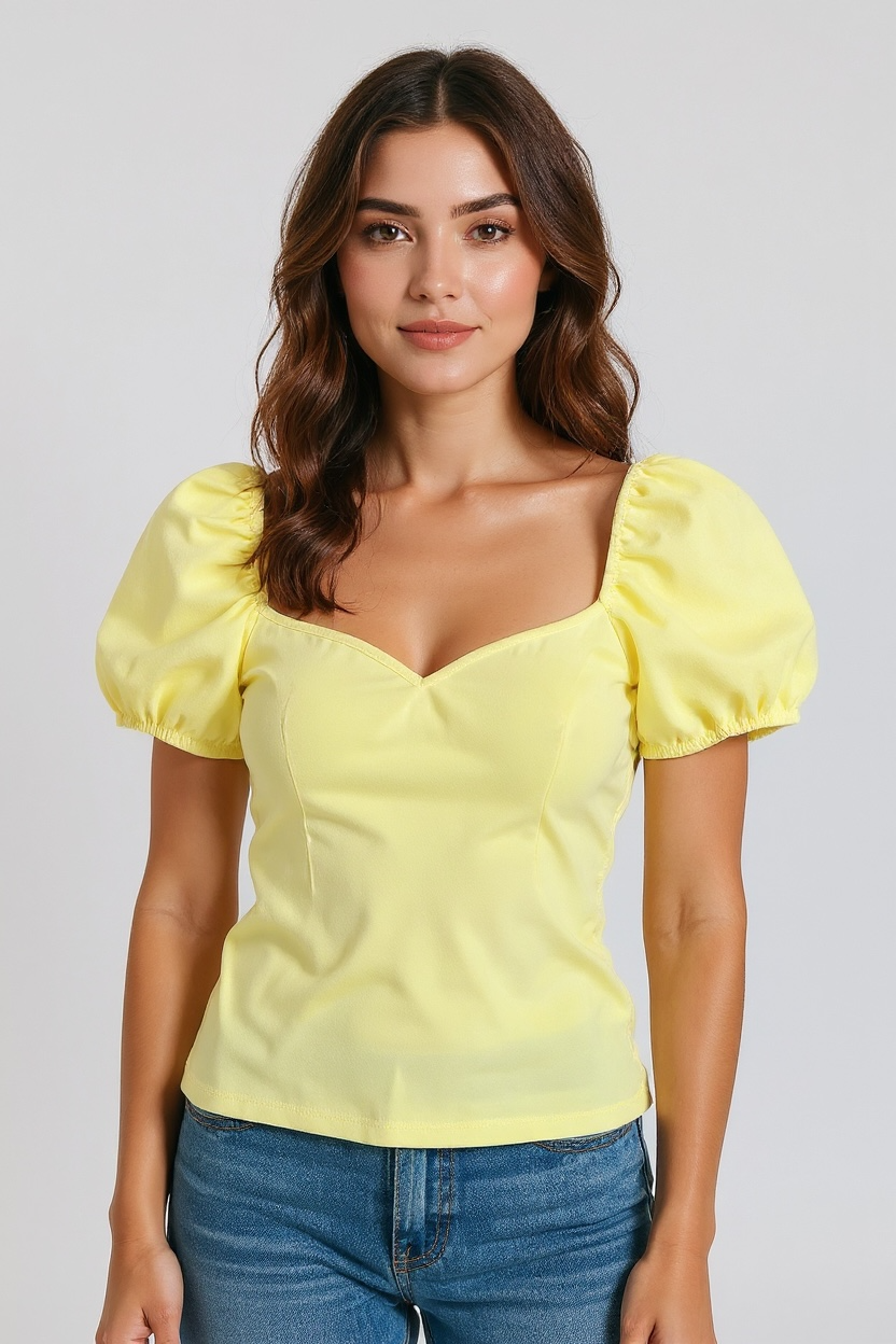 Blusa con escorte en la espalda.