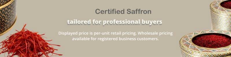 Certified Saffron, tailored for professional buyers