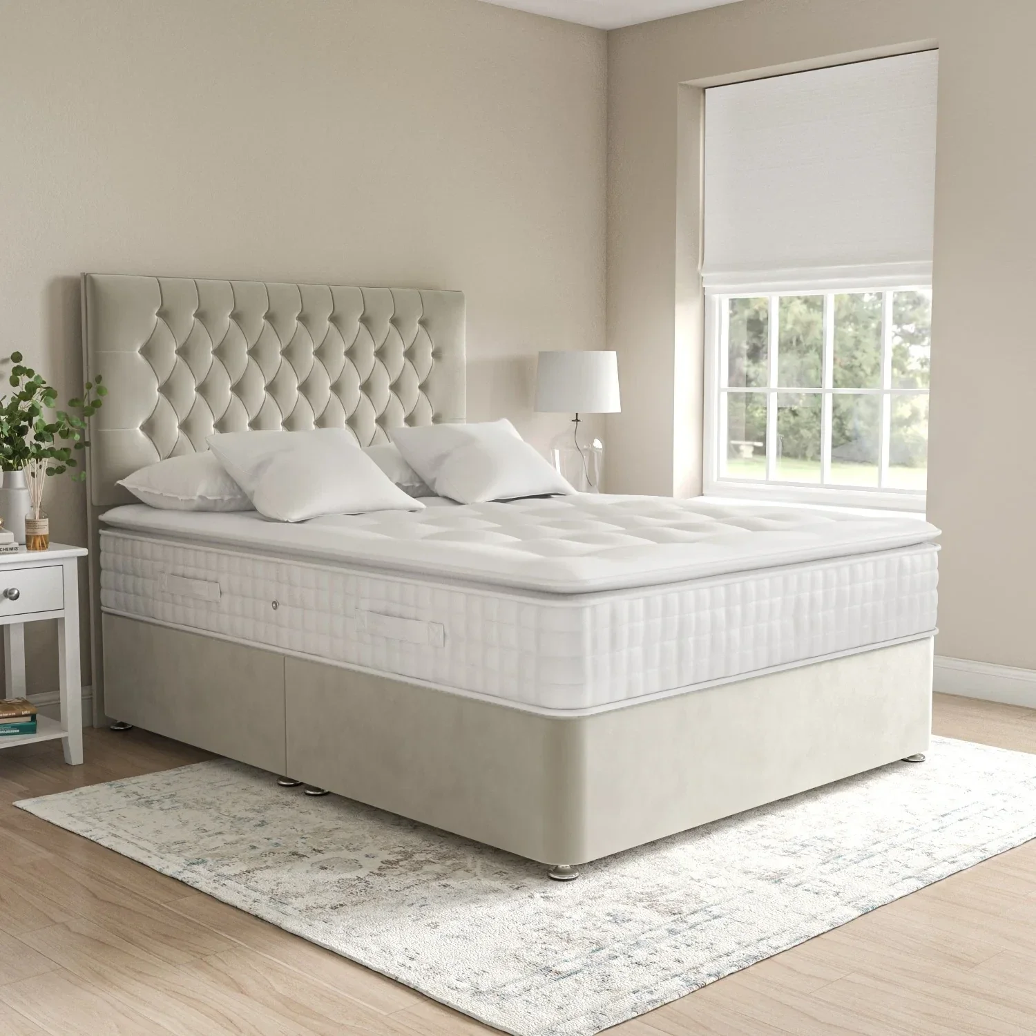 Chesterfield Headboard - Divan Bed Bundle