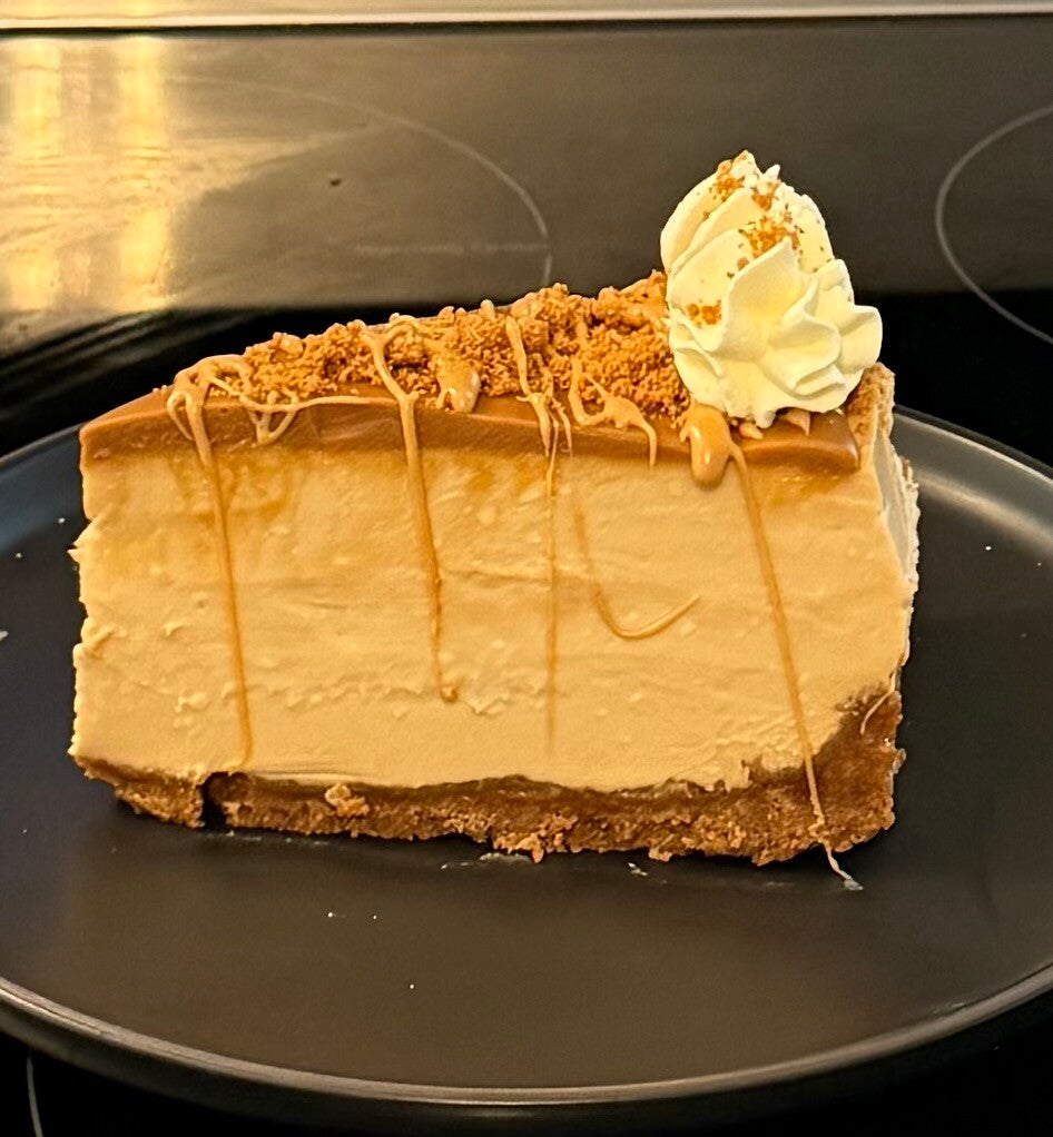 Slice of Biscoff Cheesecake