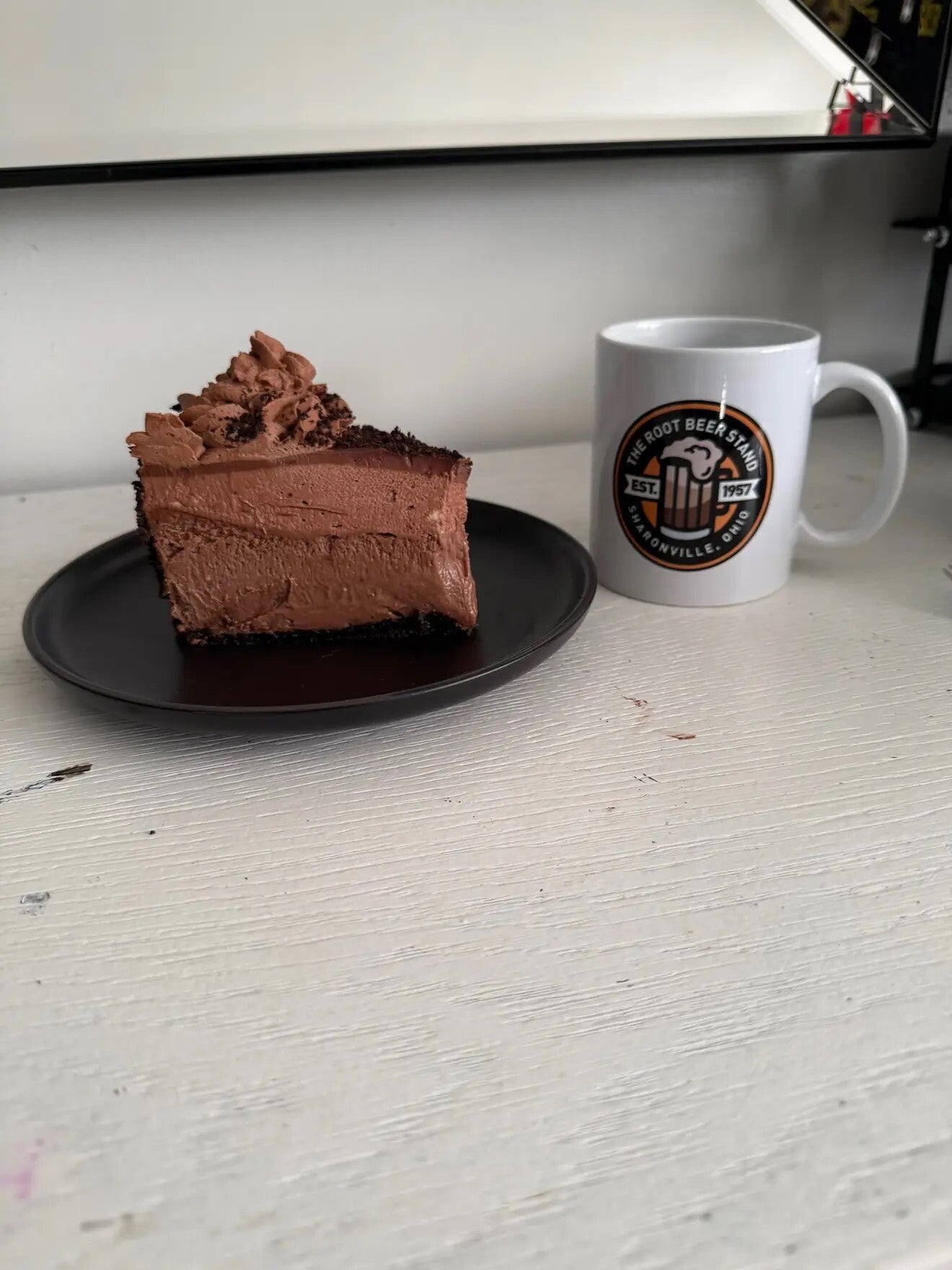Slice of Chocolate Cheesecake