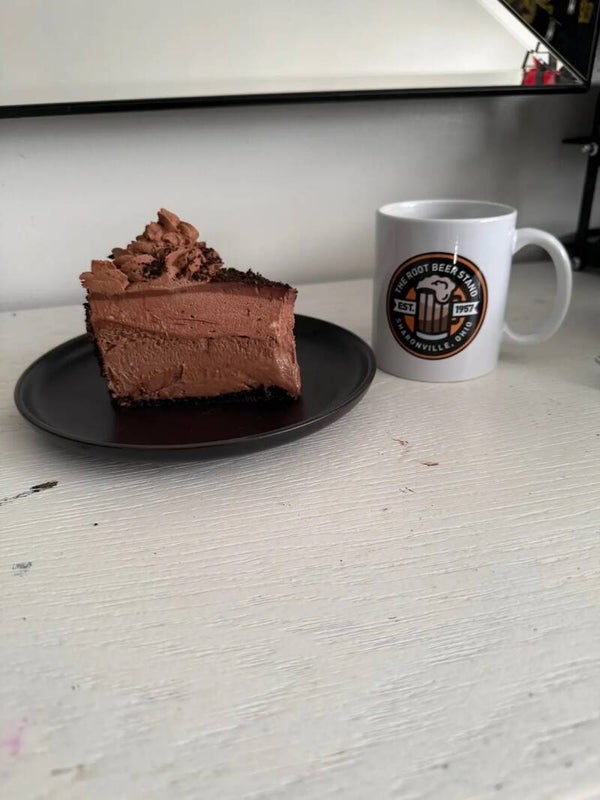 Slice of Chocolate Cheesecake