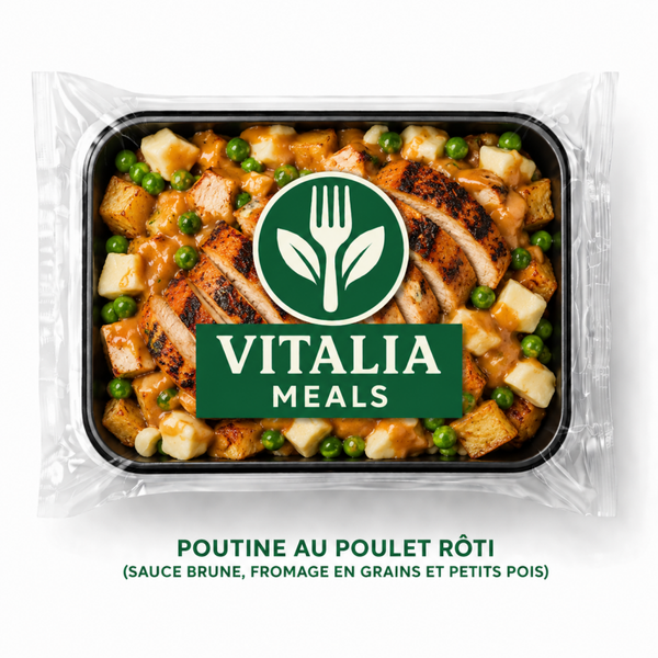 Poutine, poulet grillé BQQ