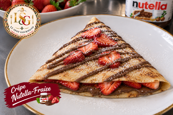 Crêpe Nutella-fraise gourmande