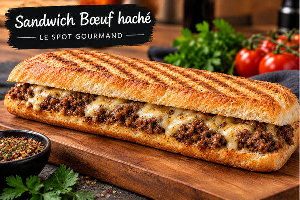 Sandwich bœuf haché du Spot Gourmand