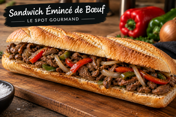 Sandwich émincé de bœuf du Spot Gourmand