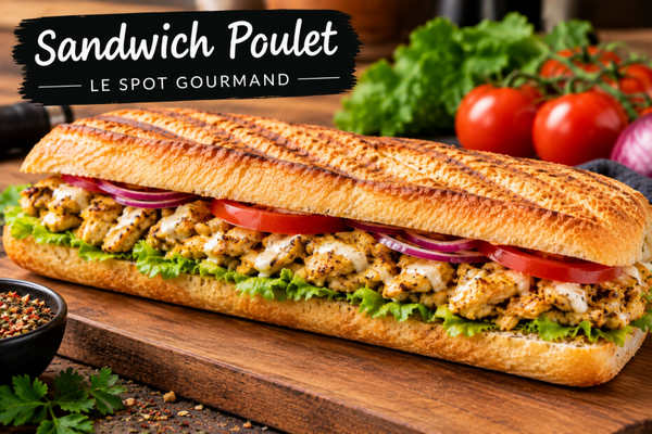 Sandwich au poulet mariné du Spot Gourmand