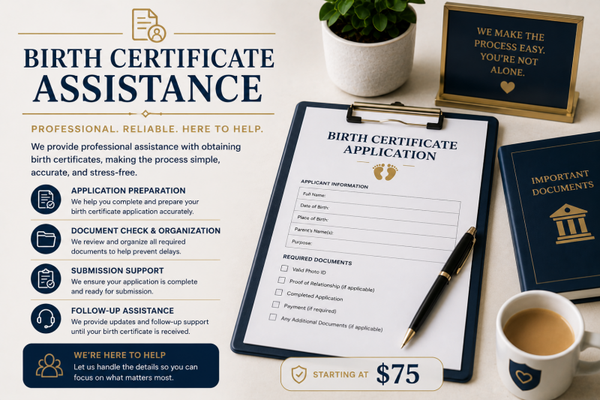 Birth Certificate Assistance
