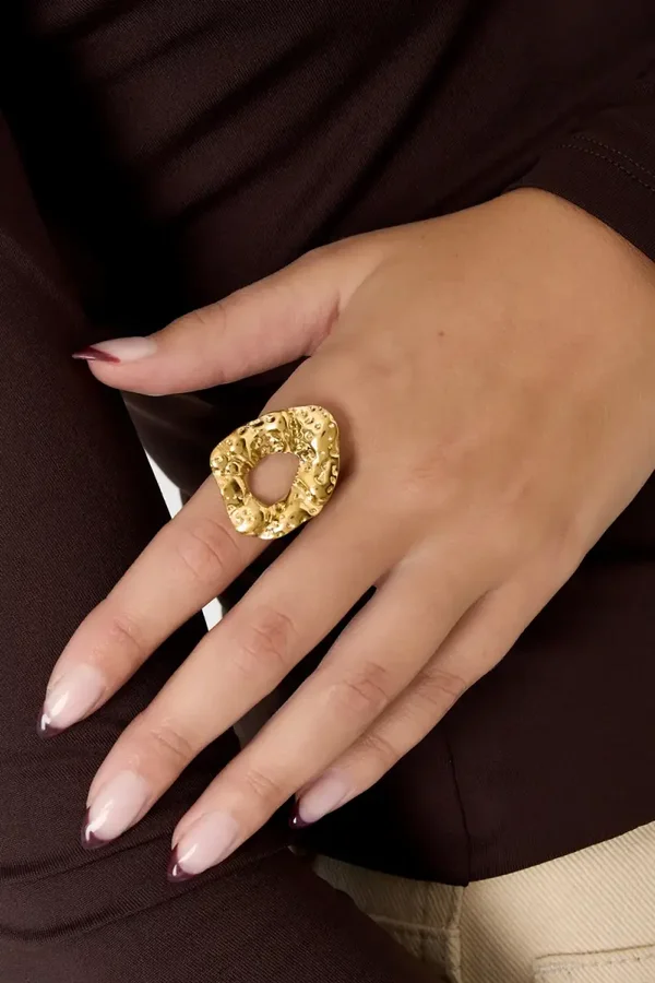 Statement ring goud