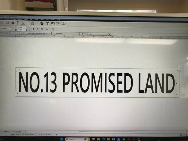 6" x 34" Custom painted wood sign using text of your choice.