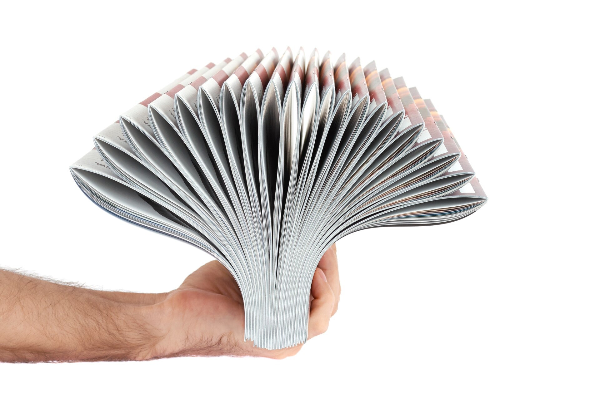 Magazin mit Rückenheftung