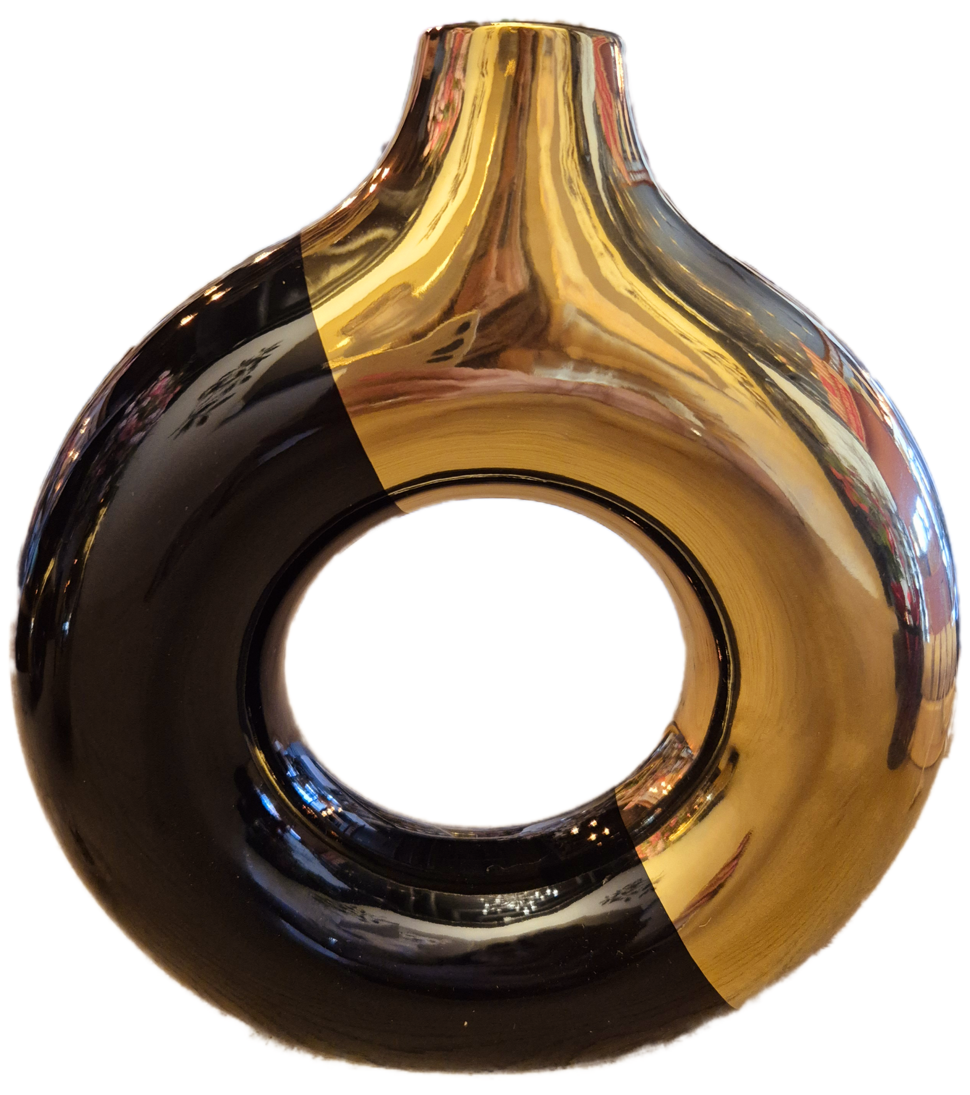 Vaas ring zwart/goud L